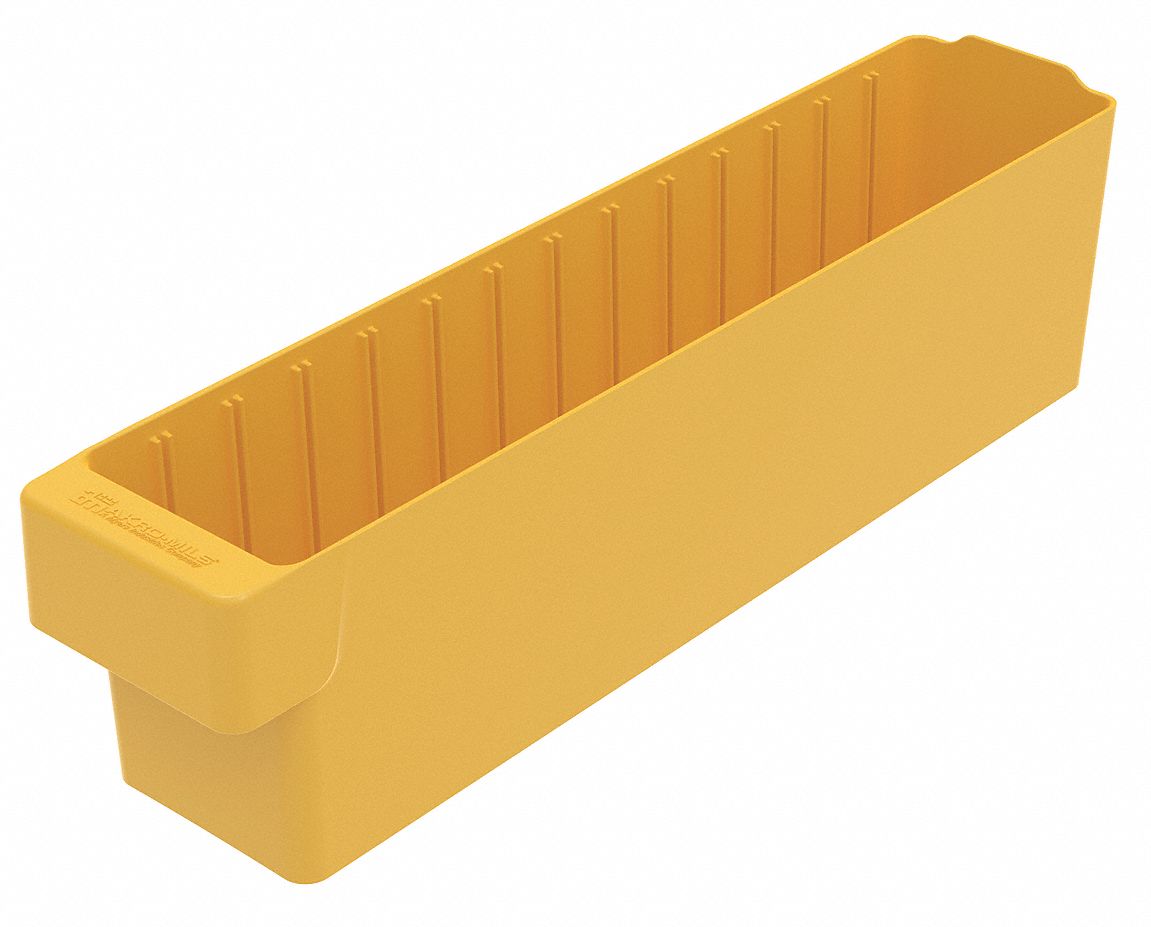 Bin Drawer, 17-5/8Lx4-5/8Hx3-3/4W, Yellow