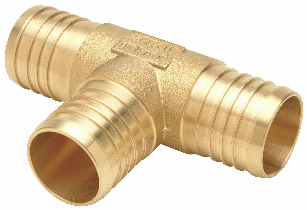 PEX  Tee, Barb, 1-1/4In x  1-1/4In x 3/4In