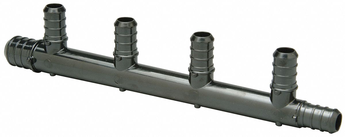 Manifold, PEX, 3/4In Inlet, 1/2In Outlet