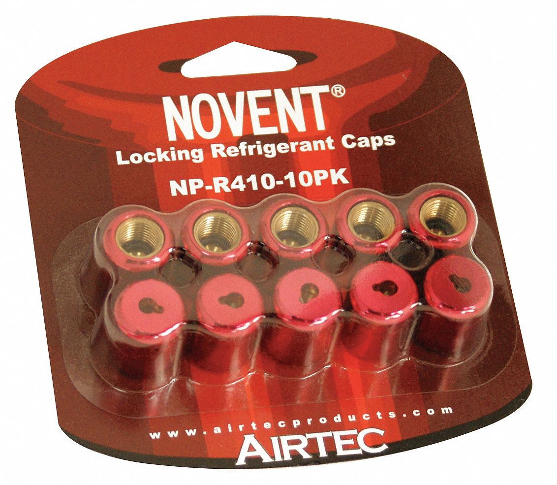 Refrigerant Cap Locks, R410A, PK 10