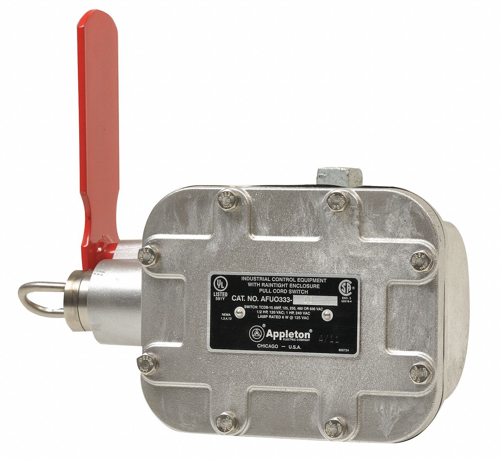 Cable Pull Sw, HazLoc, Left, 15 Lbs, TCDB