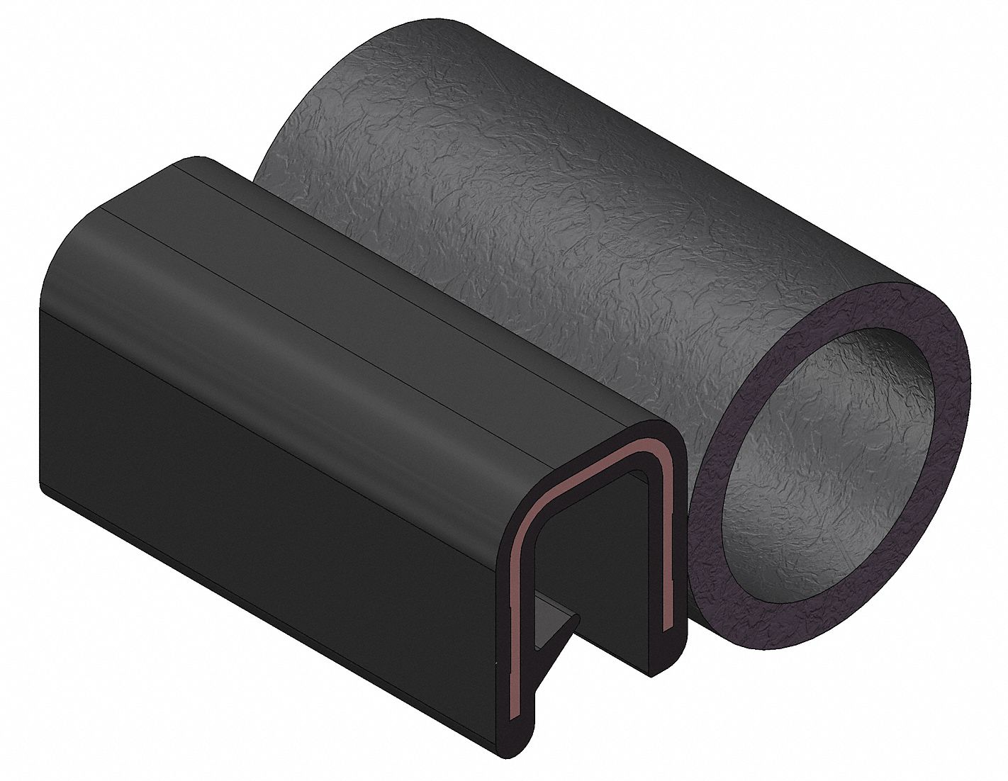 Trim Seal, Alum Clip, 0.23 In W, 25 Ft