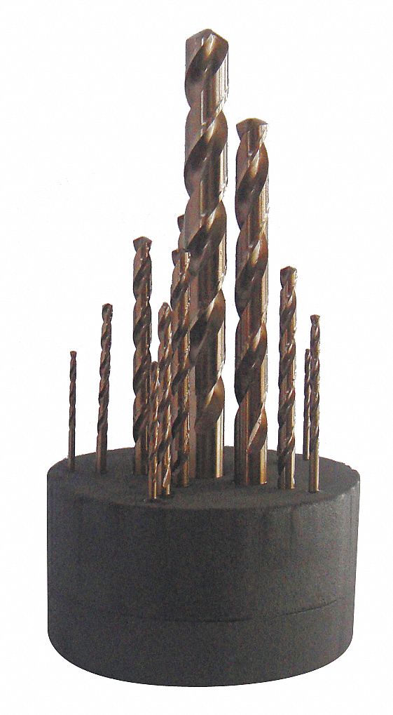 Pilot Point Drill Bit Set, Cobalt, 14 Pcs