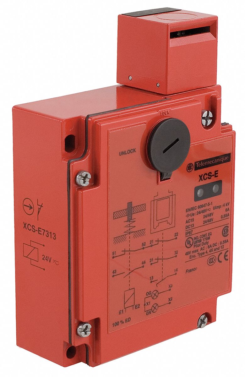 Safety Interlock Switch, 1NO/2NC, 3A