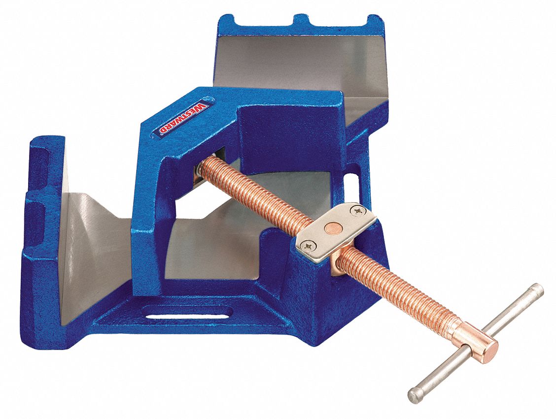 Angle Clamp, 90 Deg, Steel, 4-1/8 In Cap