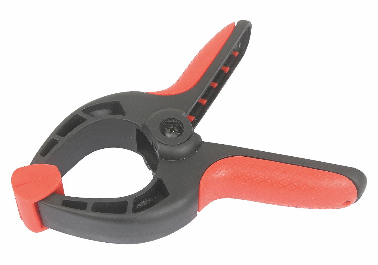 Spring Clamp, 2-1/2 In Open, 6-1/4 L, Nylon