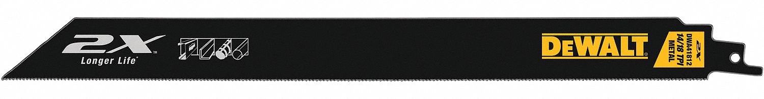 Reciprocating Saw Blade, 12 In. L, PK 100