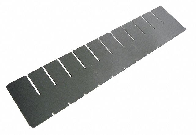 Vertical Divider, 2 x 9-1/4 In H, Gray