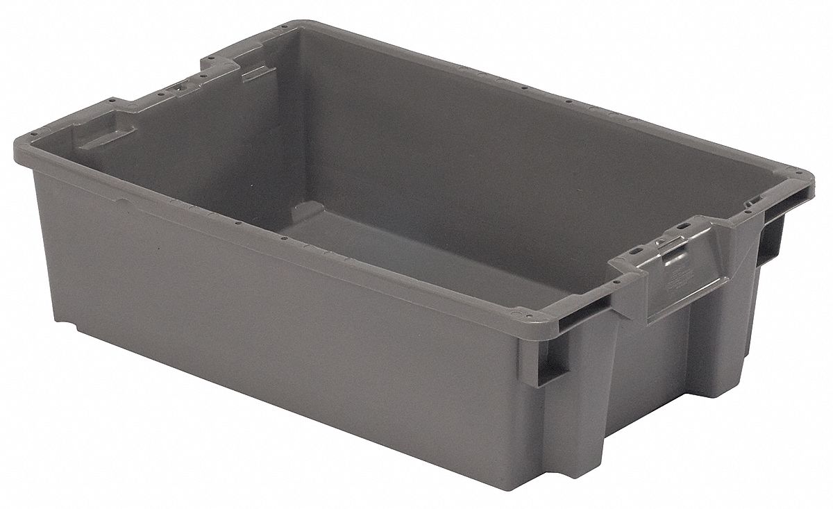 Stck & Nst Cont, 23-1/2x15-3/4x7, Grey