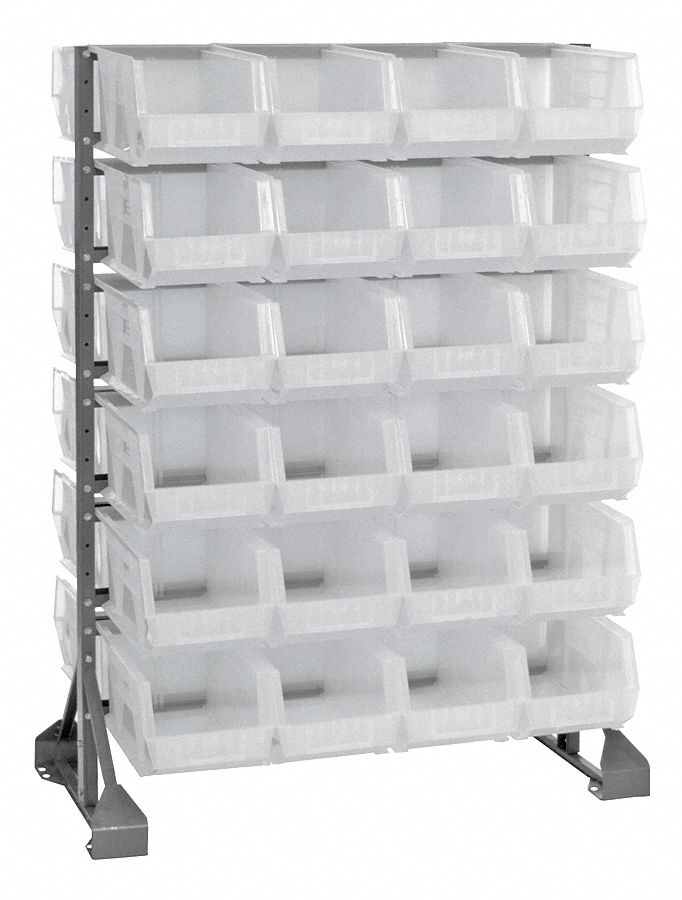 Rail Unit, 2-Side, 20D, 36W, 53H, 48 Clr Bins