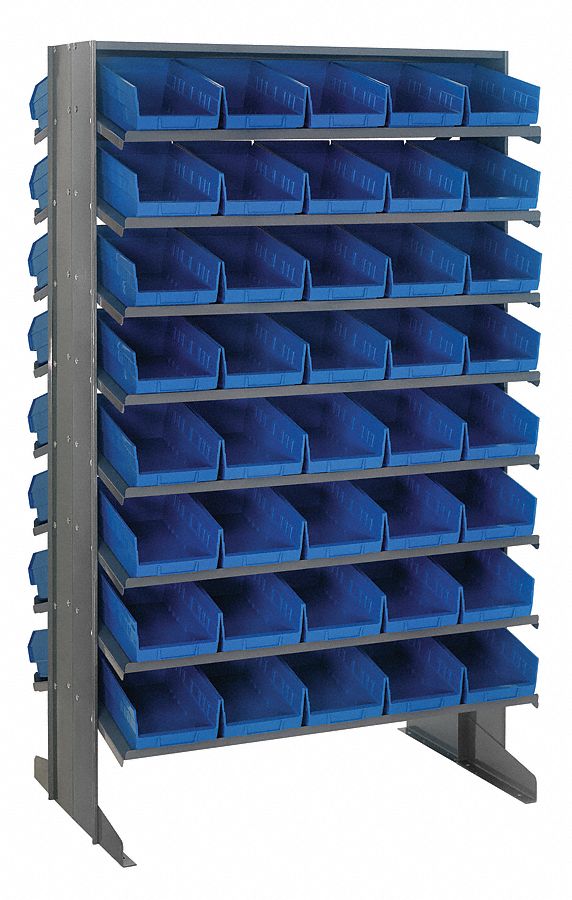Pick Rack, 24Dx36Wx60H, 80 Blue Bins