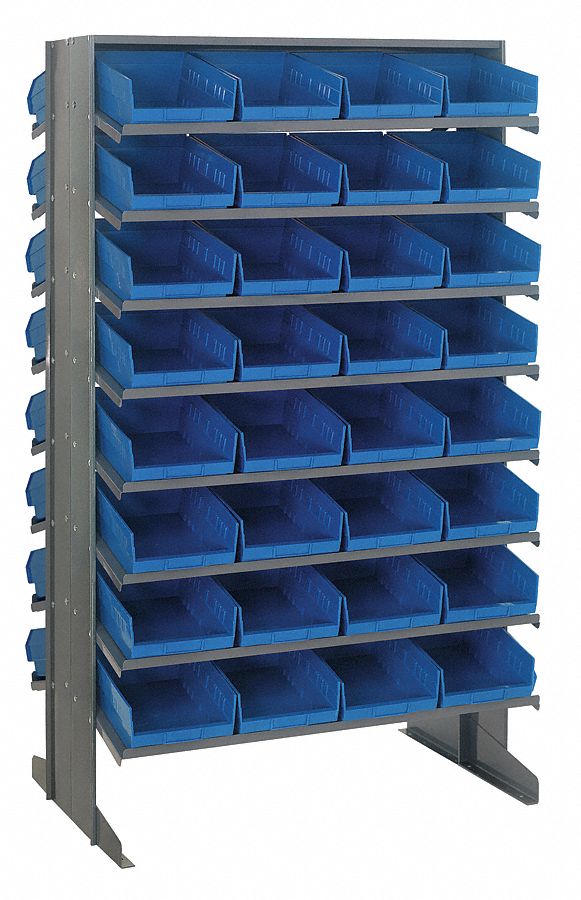 Pick Rack, 24Dx36Wx60H, 64 Blue Bins