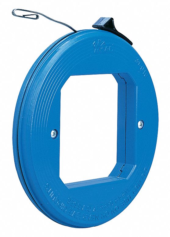 Fish Tape, Blued Steel, 1/8 In x 50 ft.