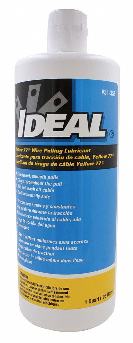 Wire Pulling Lubricant, 1 qt. Bottle, Ylw