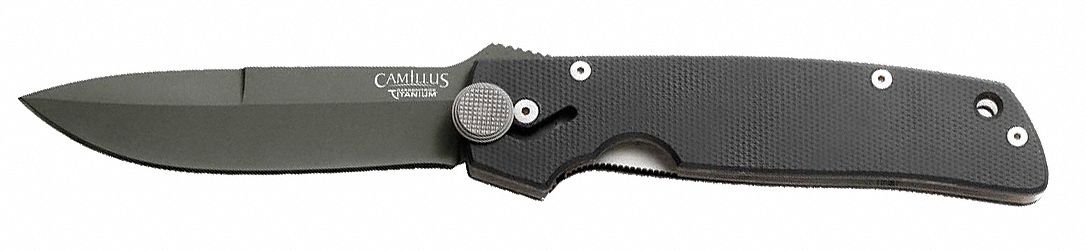 Folding Knife, Fine, Drop Point, 3-3/4 In