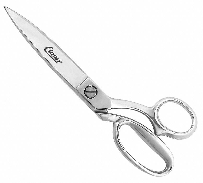 Shear, 10 In L, Bent, Knife, Sharp, Silver