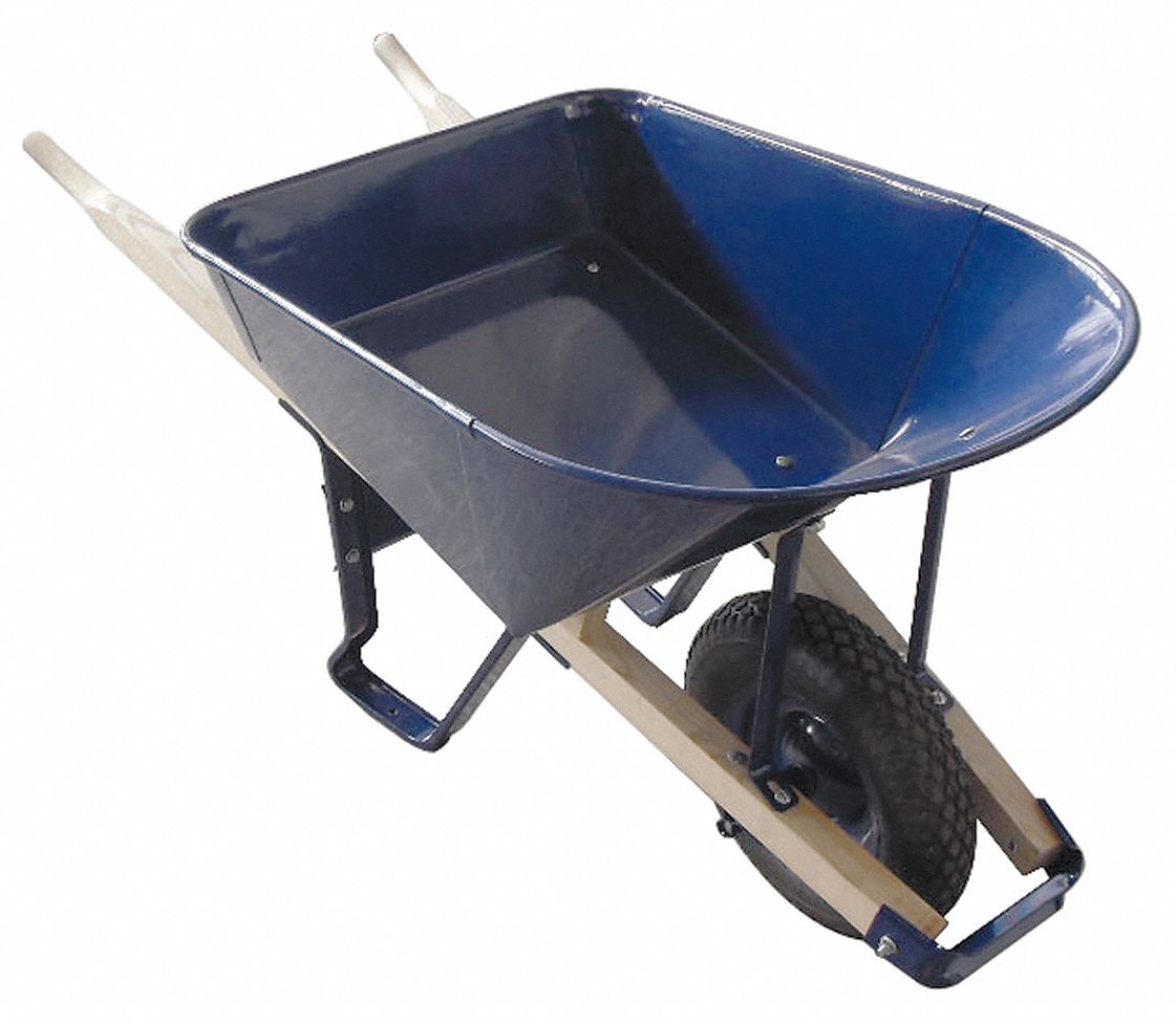 Wheelbarrow, Steel, 6 Cu. Ft., Pneumatic