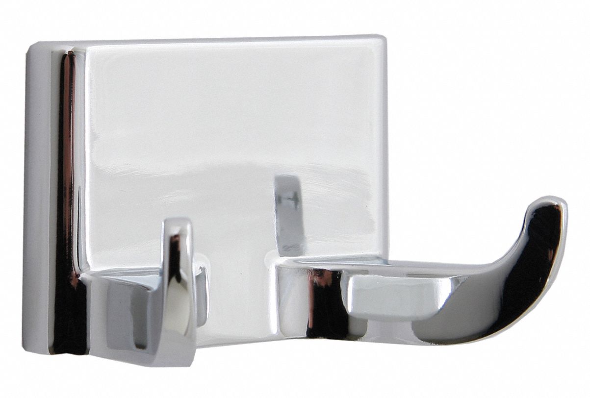 Double Robe Hook, Polished Chrome