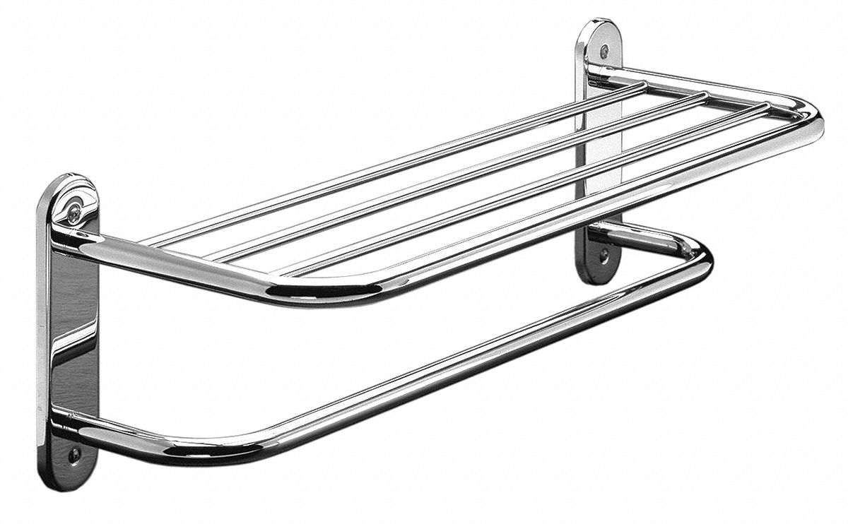 Towel Shelf, 24In, Polished SS