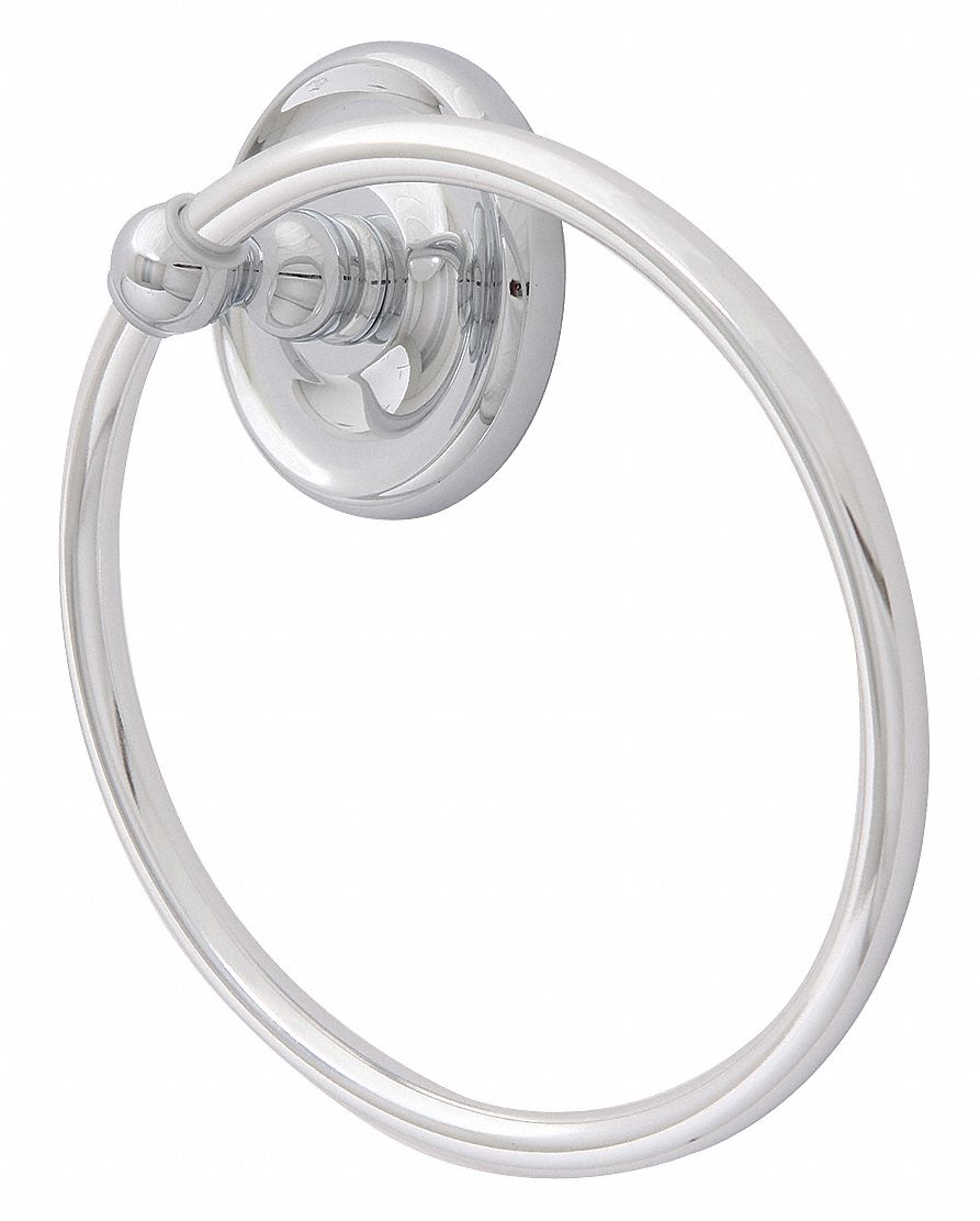 Towel Ring, 6In, Polished Chrome