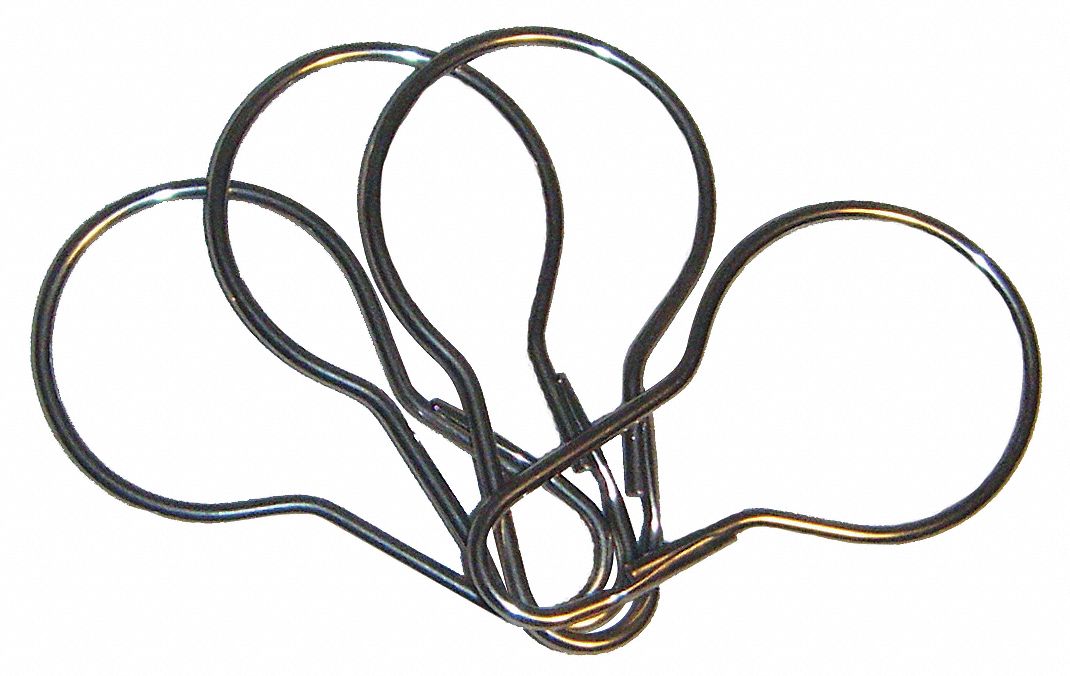 Shower Curtain Hooks, Chrome, PK12