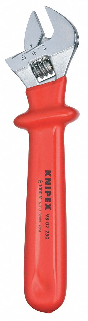 Ins Adjustable Wrench, 10-1/4 in., Cushion