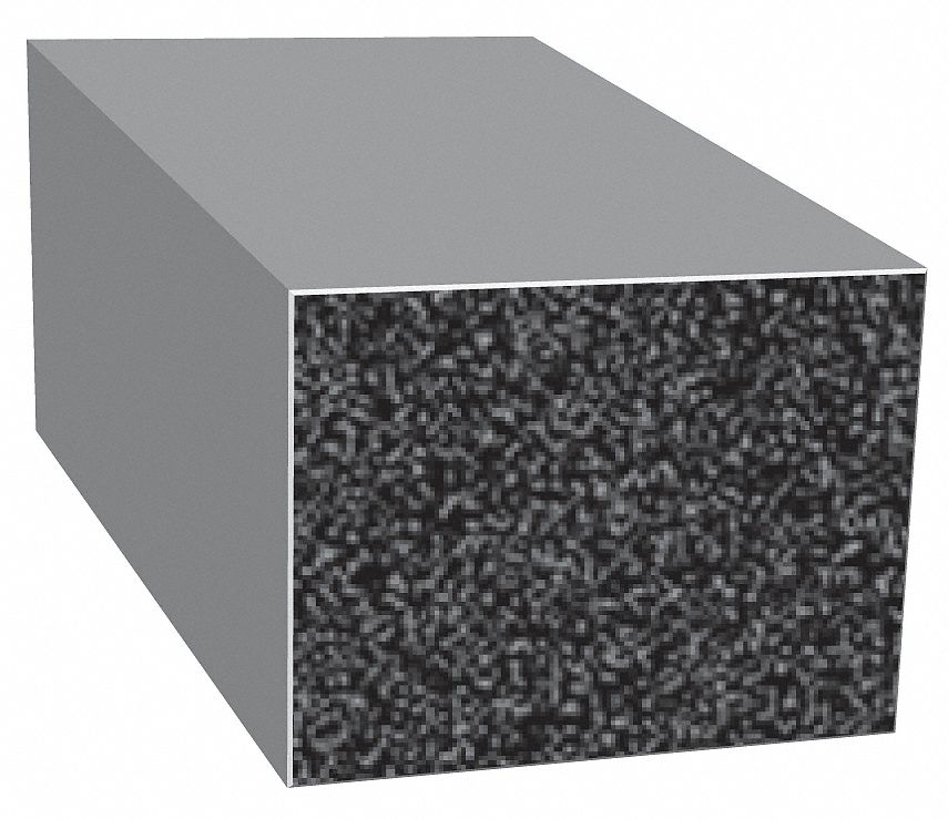 Rubber Seal, Rectangle, 0.5 In W, 100 Ft