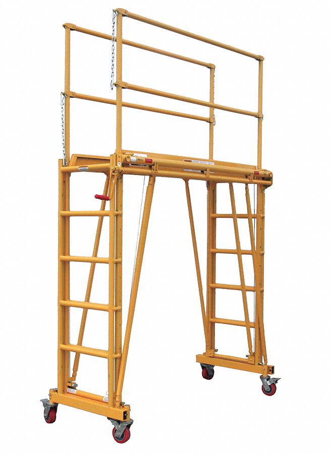 Rolling Work Platform, 6-2/5 ft. L