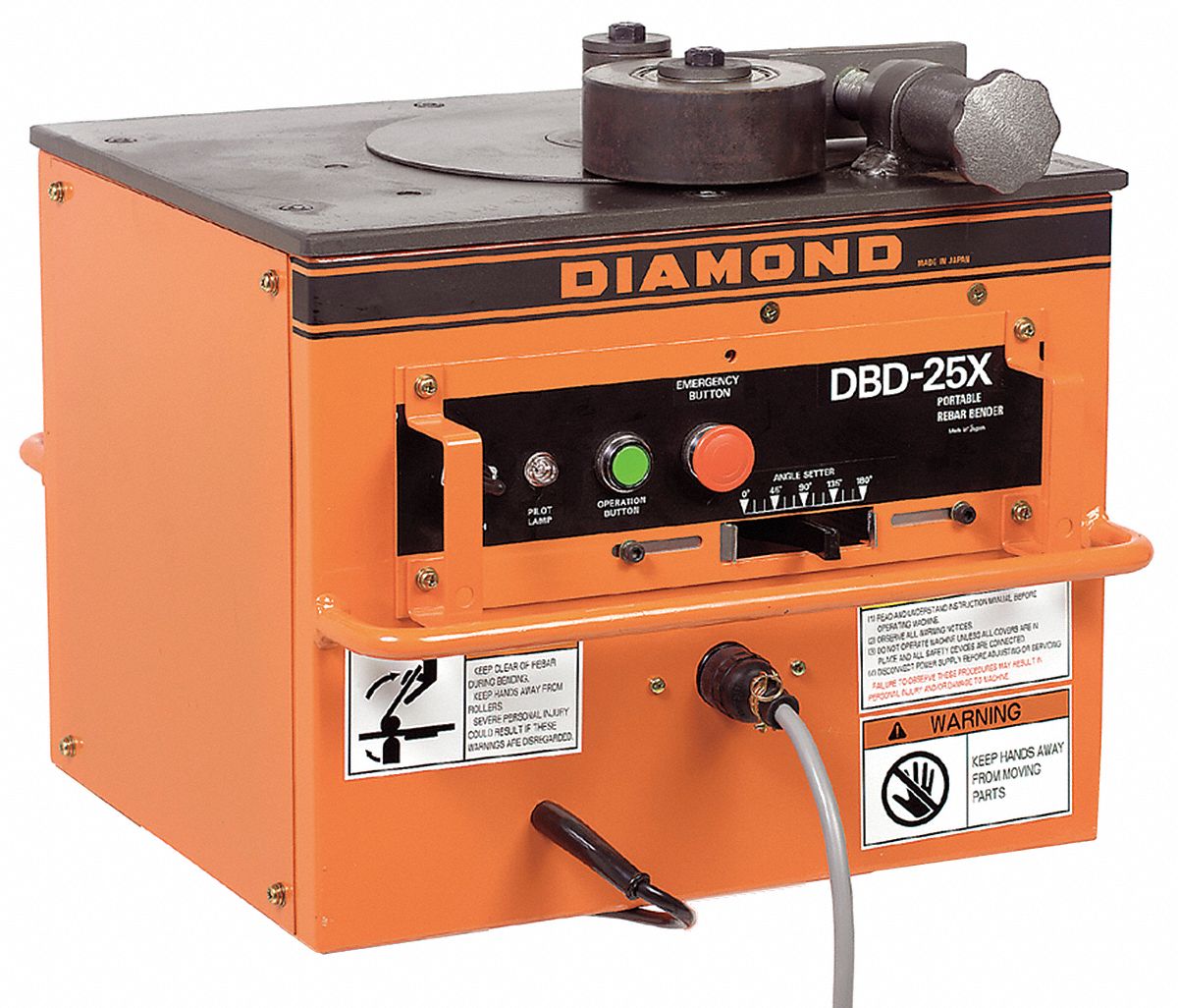 Rebar Bender Kit, 180 Deg, 12 Amp, 7/8 Cap