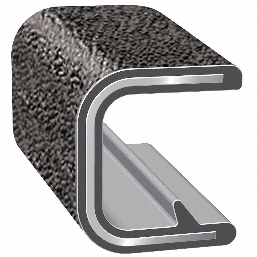 Edge Trim, Alum Clip, 0.23 In W, 100 Ft