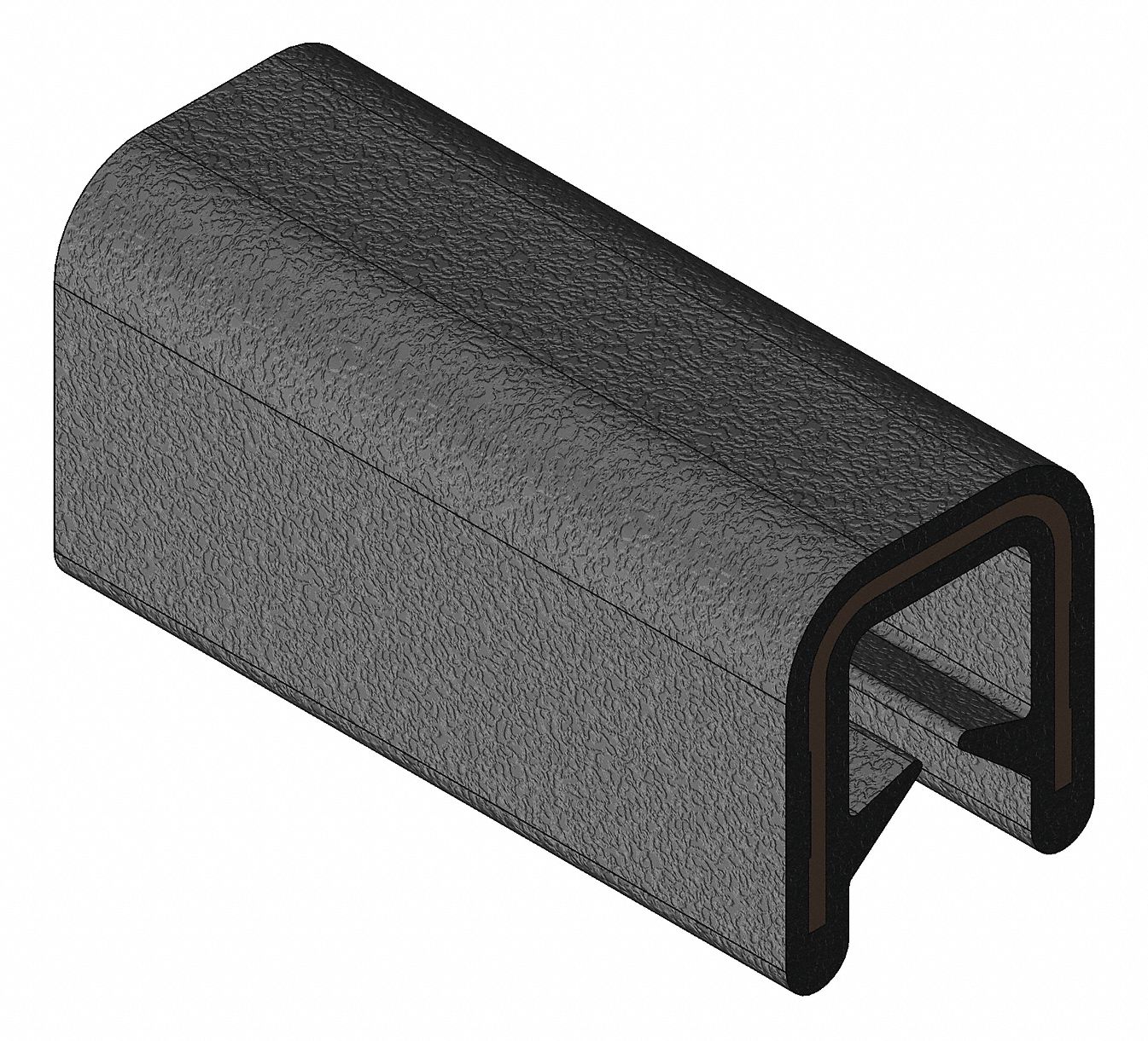 Edge Trim, Alum Clip, 0.23 In W, 25 Ft