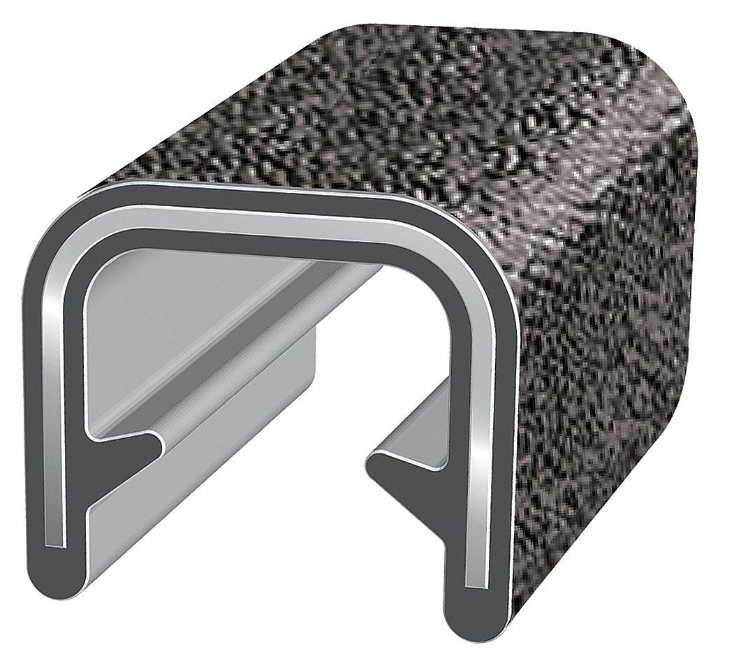 Edge Trim, Alum Clip, 0.23 In W, 250 Ft
