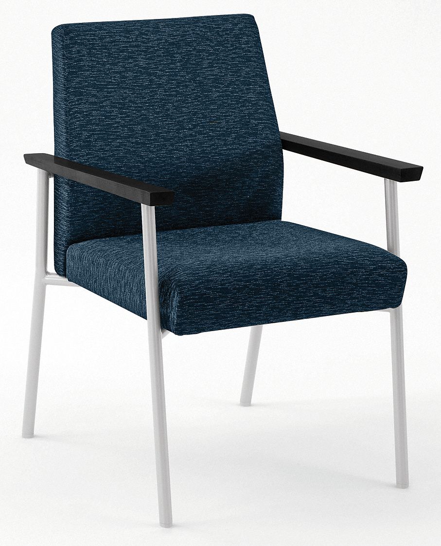 Guest Chair, Black Finish, Admiral Fabric