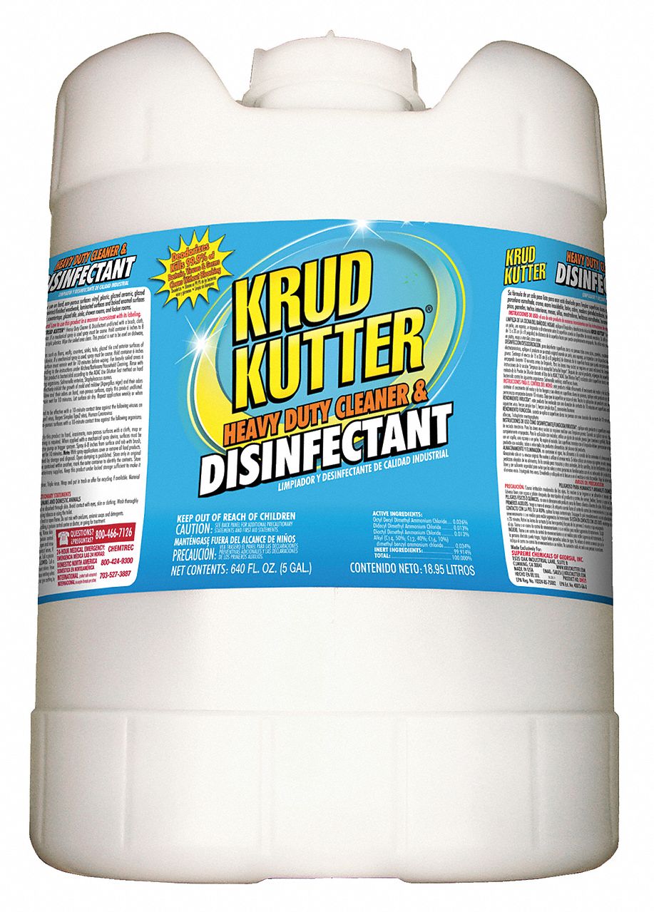 Cleaner and Disinfectant, Size 5 gal.