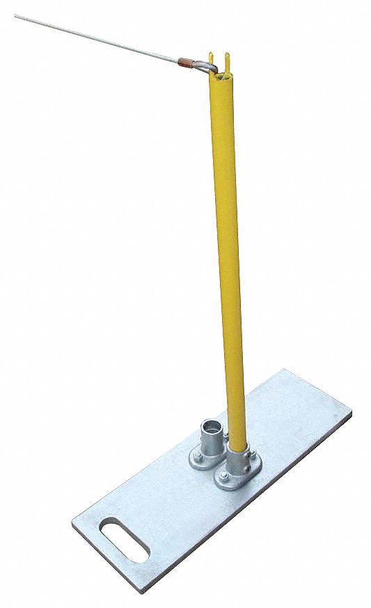 Single Stanchion, 40In. H, Yellow