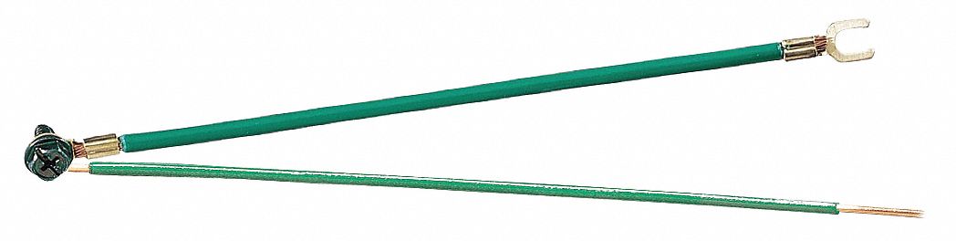 Grounding Tail, 2-Wire, Green, Pk500