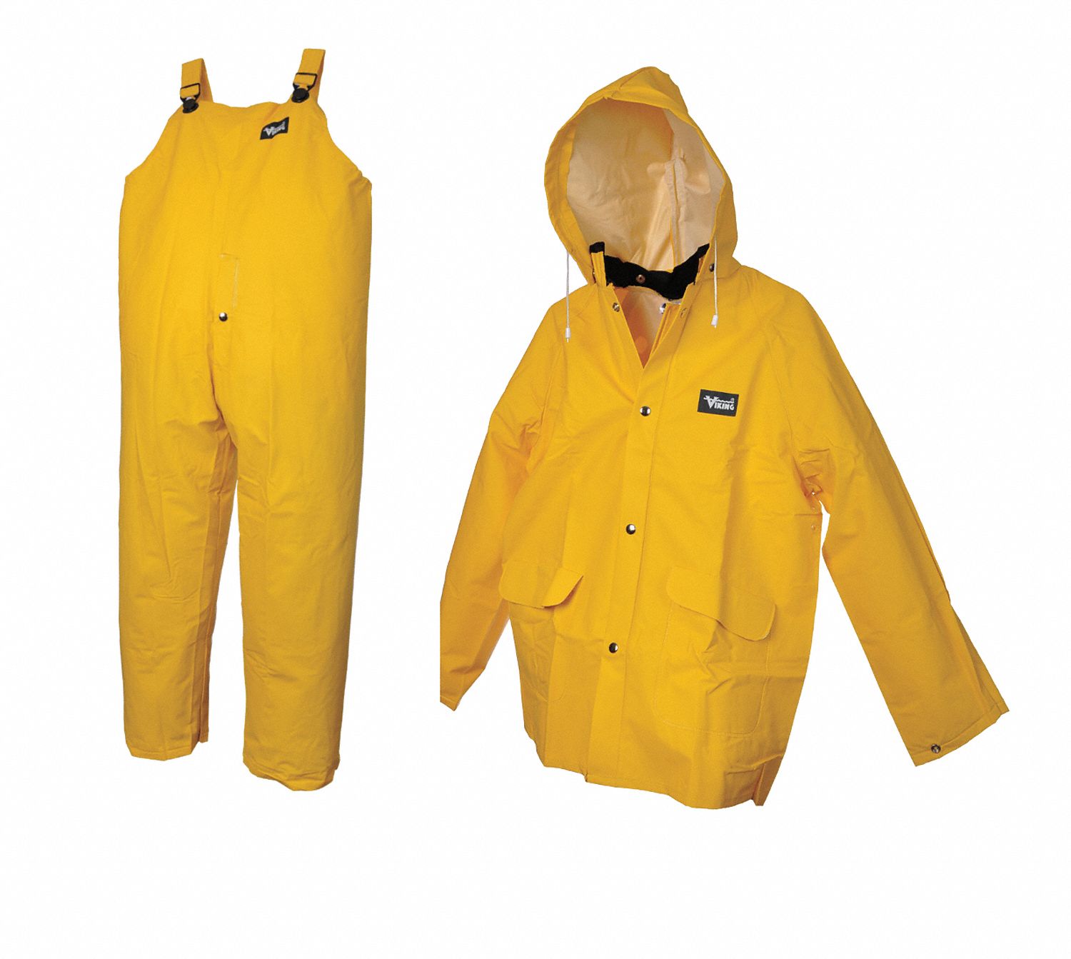 3 Piece Rainsuit w/Detach Hood, Ylw, 2XL
