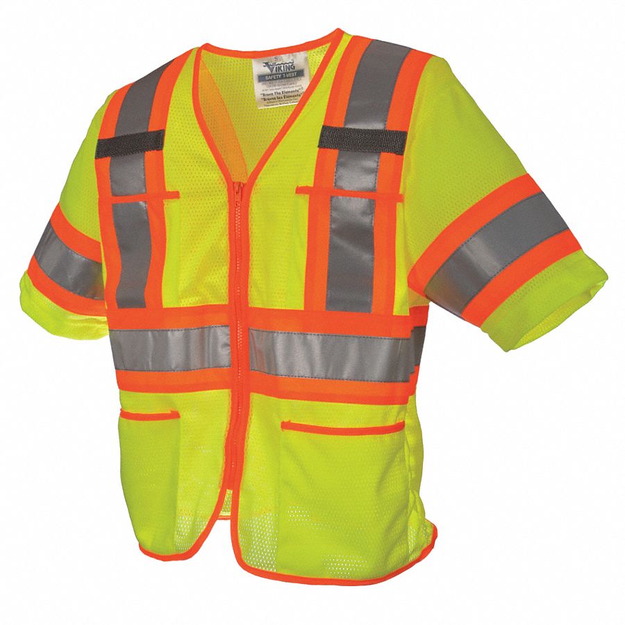 High Visibility Vest, Class 3, XL, Green