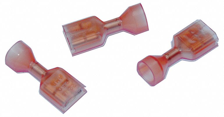 Female Disconnect, Red, 22 to 18 AWG, PK10