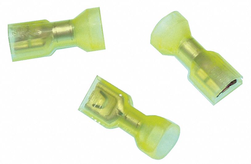 Female Disconnect, Yellow, 12to10 AWG, PK10