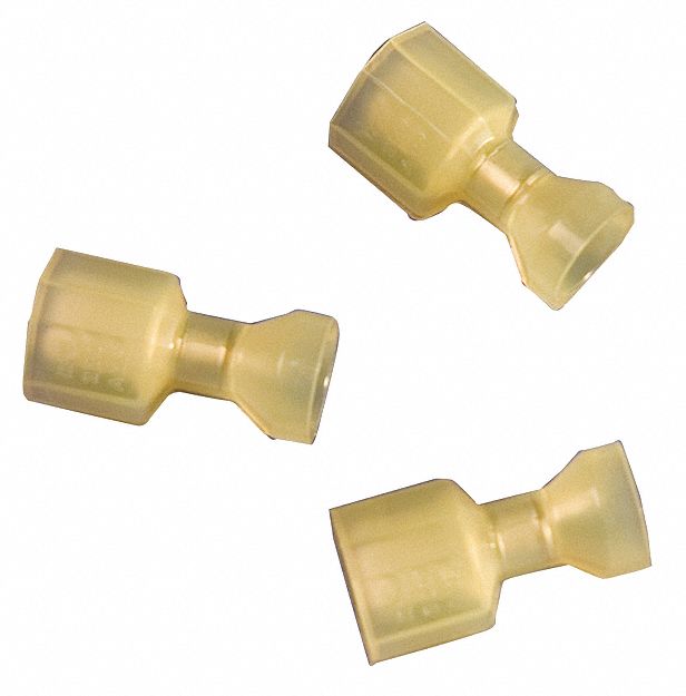 Male Disconnect, Yellow, 12 to 10 AWG, PK10
