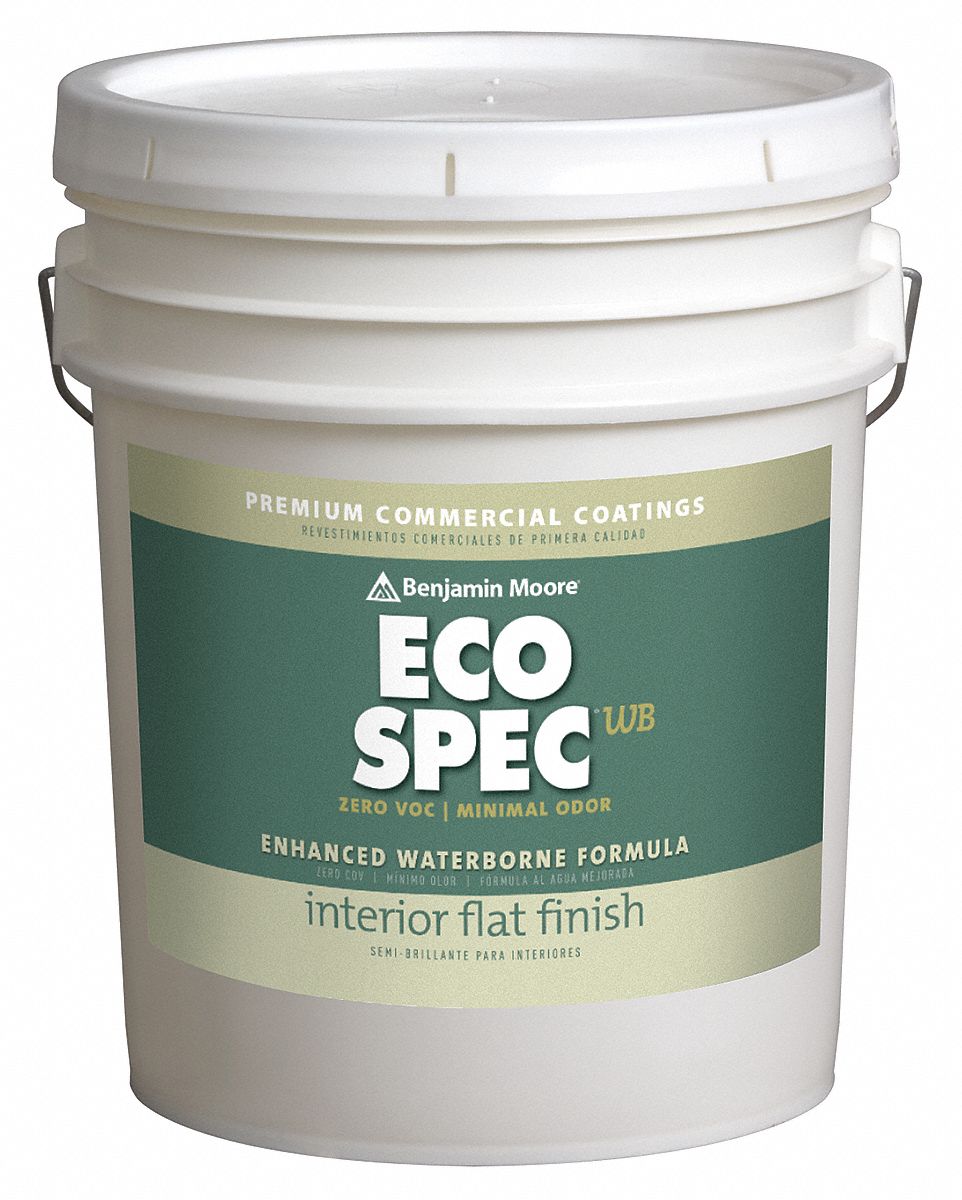 Interior Paint, Flat, 5 gal, White