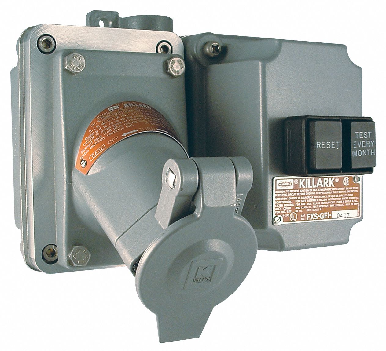 Haz Loc GFCI Recept, 120V, 5-20R, Feed Thru