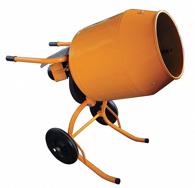 Wheelbarrow Mixer, 4-3/4 Cu. Ft., 3/4HP