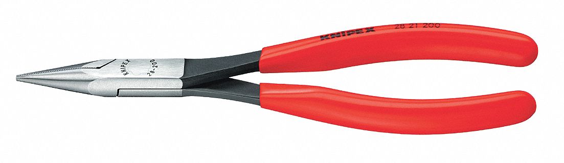 Assembly Pliers, Half Round, 8 In L, Red