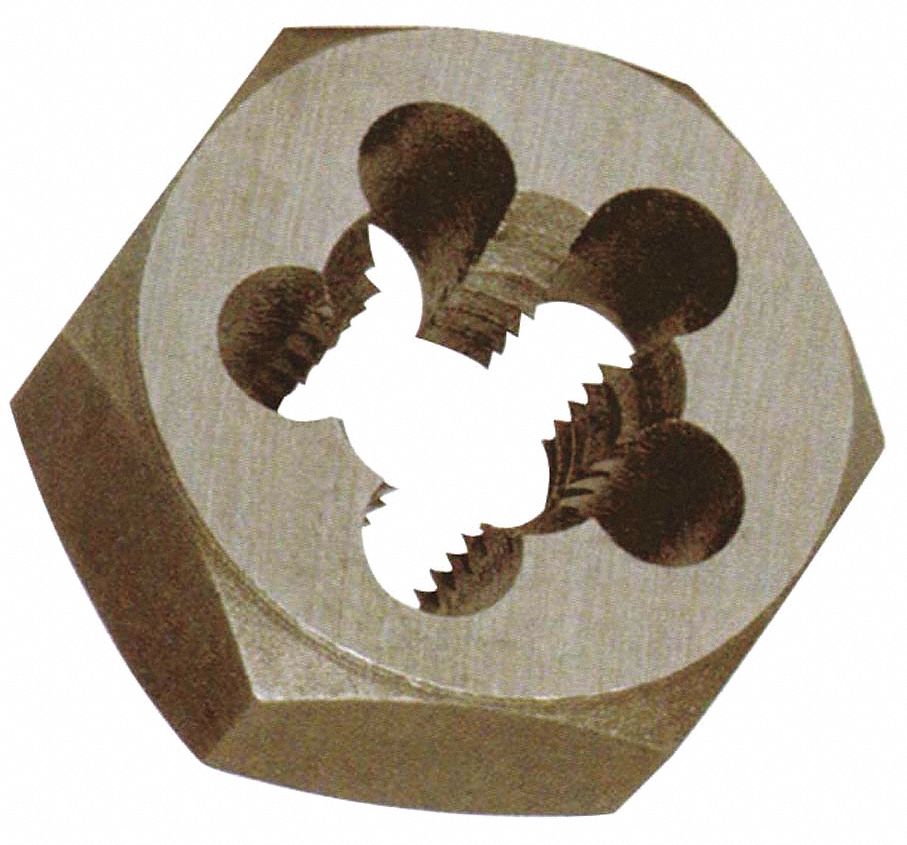 Hex Rethreading Die, Std1 1/2In, 6 Pitch