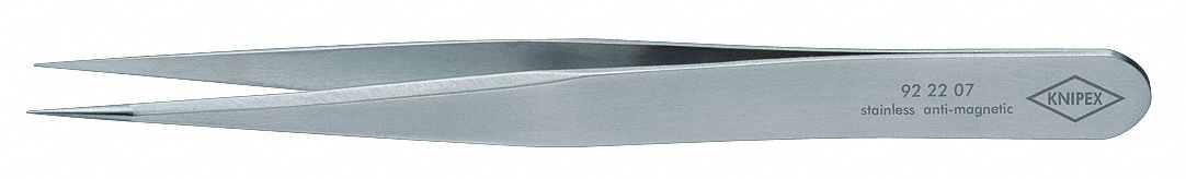 Tweezers, Anti-Mag, Needle, Straight, 4-1/2