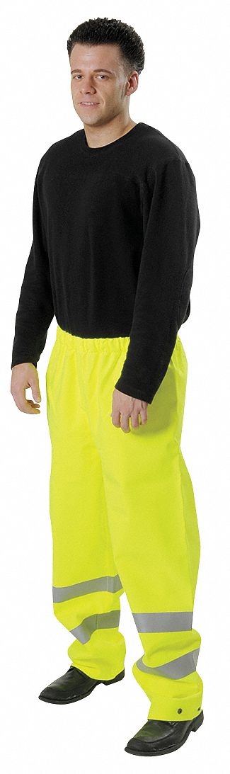 Hi-Vis Rain Pants, Hi-Vis Ylw, S