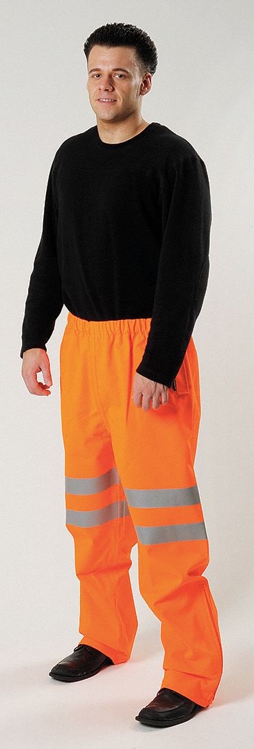 Hi-Vis Rain Pants, Hi-Vis Orange, 3XL