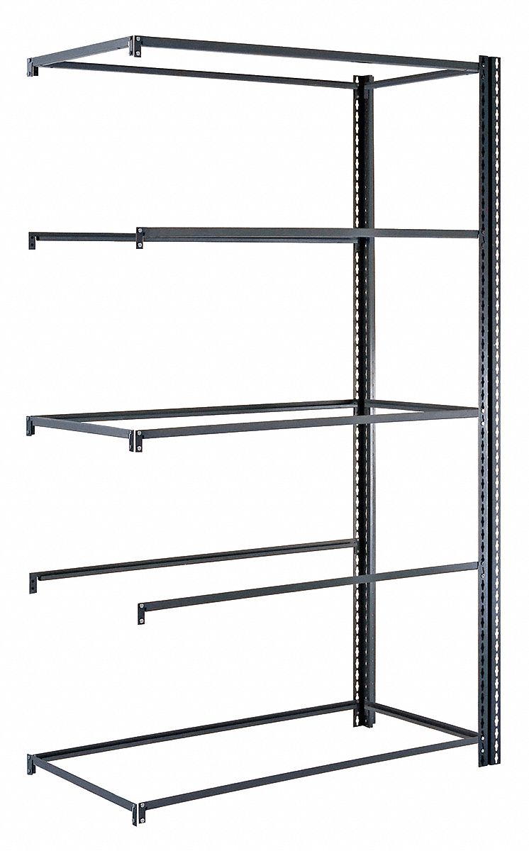 Boltless Shelving Add-On, 36x12, 5 Shelf